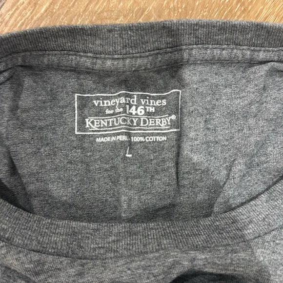 Vineyard Vines Charcoal Long Sleeve Men's Tee - Picture 3 of 4